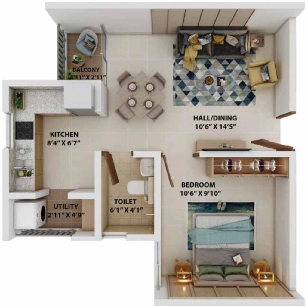 1 BHK Flat in VBHC Haven Of Bliss in Kengeri, Bangalore - Image 922520