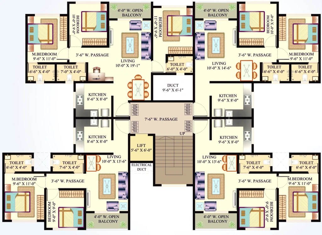 Floor Plan of Rajesh Mahavir Emerald in Boisar East, Palghar - Image 413189