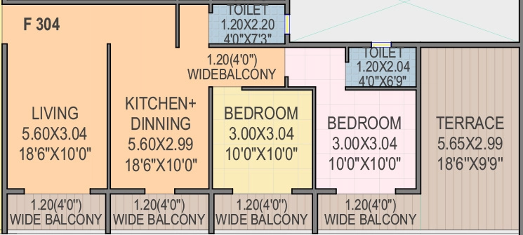 2 BHK Flat in Krrish Vraj Landmark 1B in Panchavati, Nashik - Image 922562