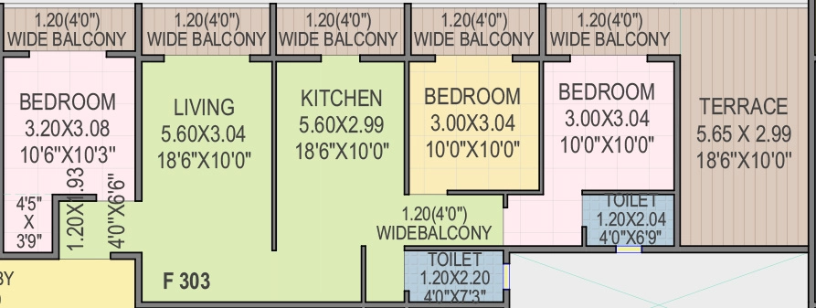 3 BHK Flat in Krrish Vraj Landmark 1B in Panchavati, Nashik - Image 922564