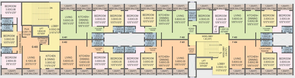 Floor Plan of Krrish Vraj Landmark 1B in Panchavati, Nashik - Image 413219
