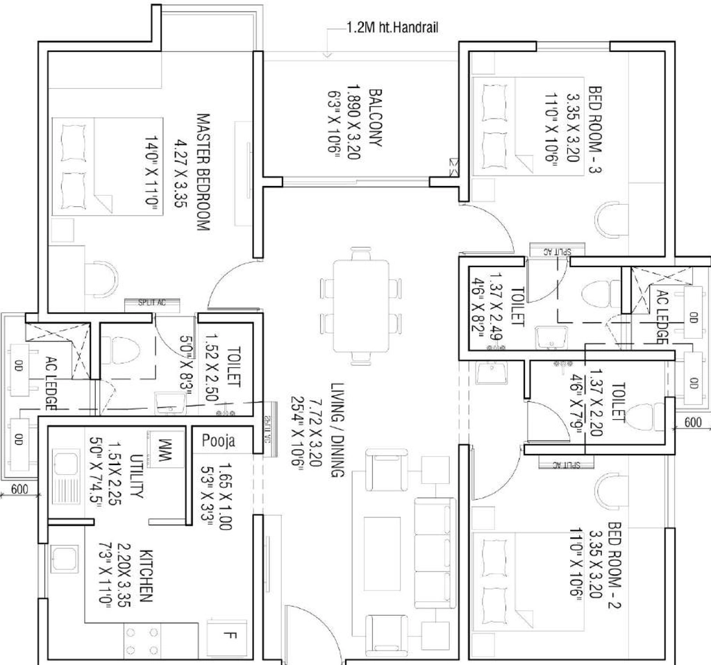 3 BHK Flat in Urbanrise Whispers of Sky in Sholinganallur, Chennai - Image 922586