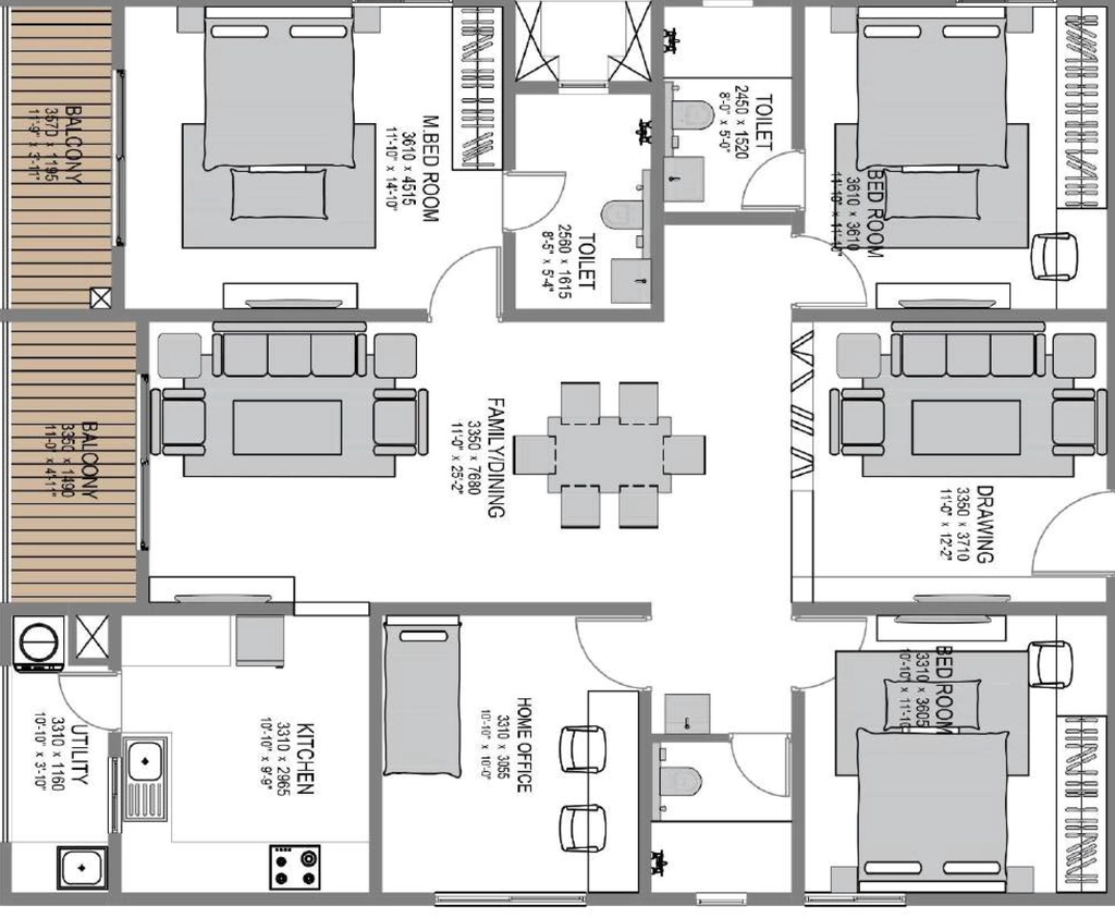 4 BHK Flat in Urbanrise Whispers of Sky in Sholinganallur, Chennai - Image 922588