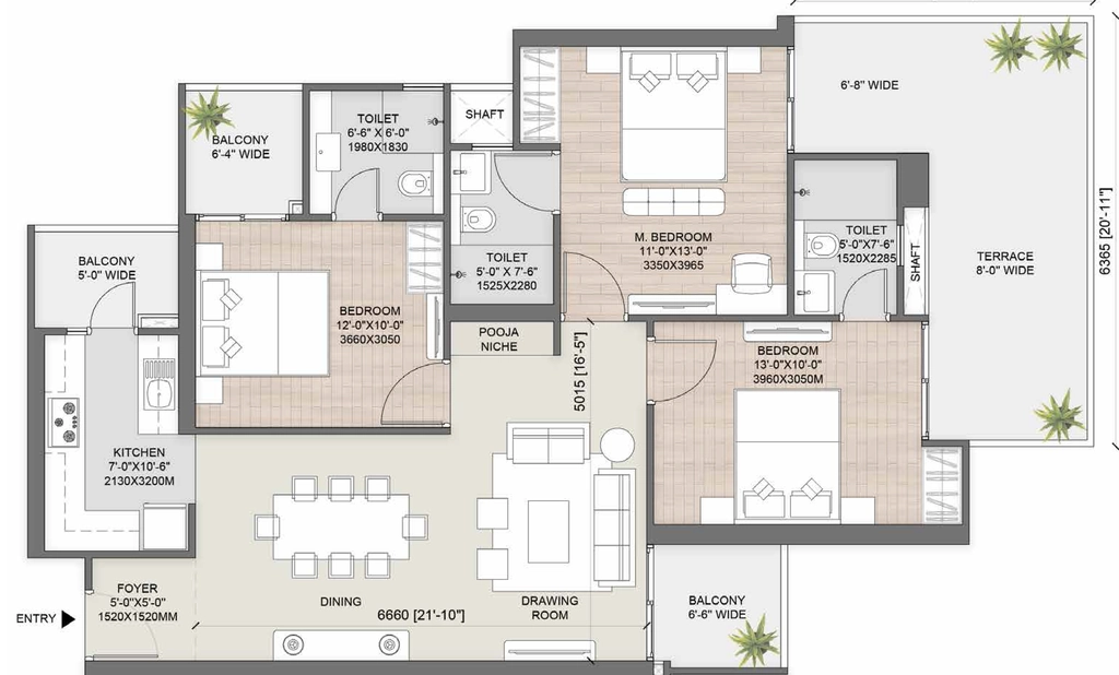 3 BHK Flat in AU Cosmos Corner in Siddhartha Vihar, Ghaziabad - Image 922600