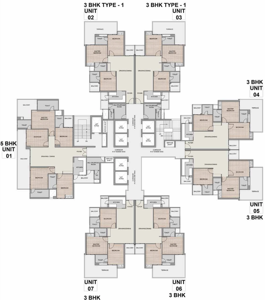 Floor Plan of AU Cosmos Corner in Siddhartha Vihar, Ghaziabad - Image 413319