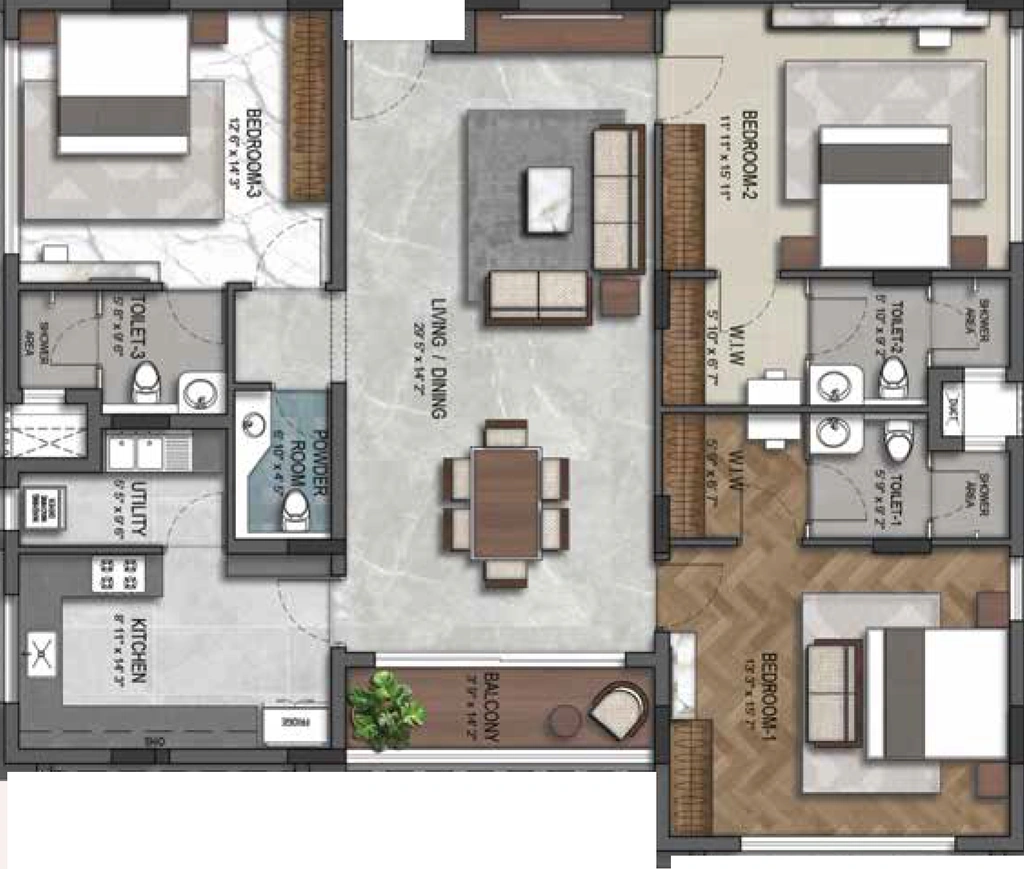 3 BHK Flat in BBCL Anugraha in Mylapore, Chennai - Image 922603