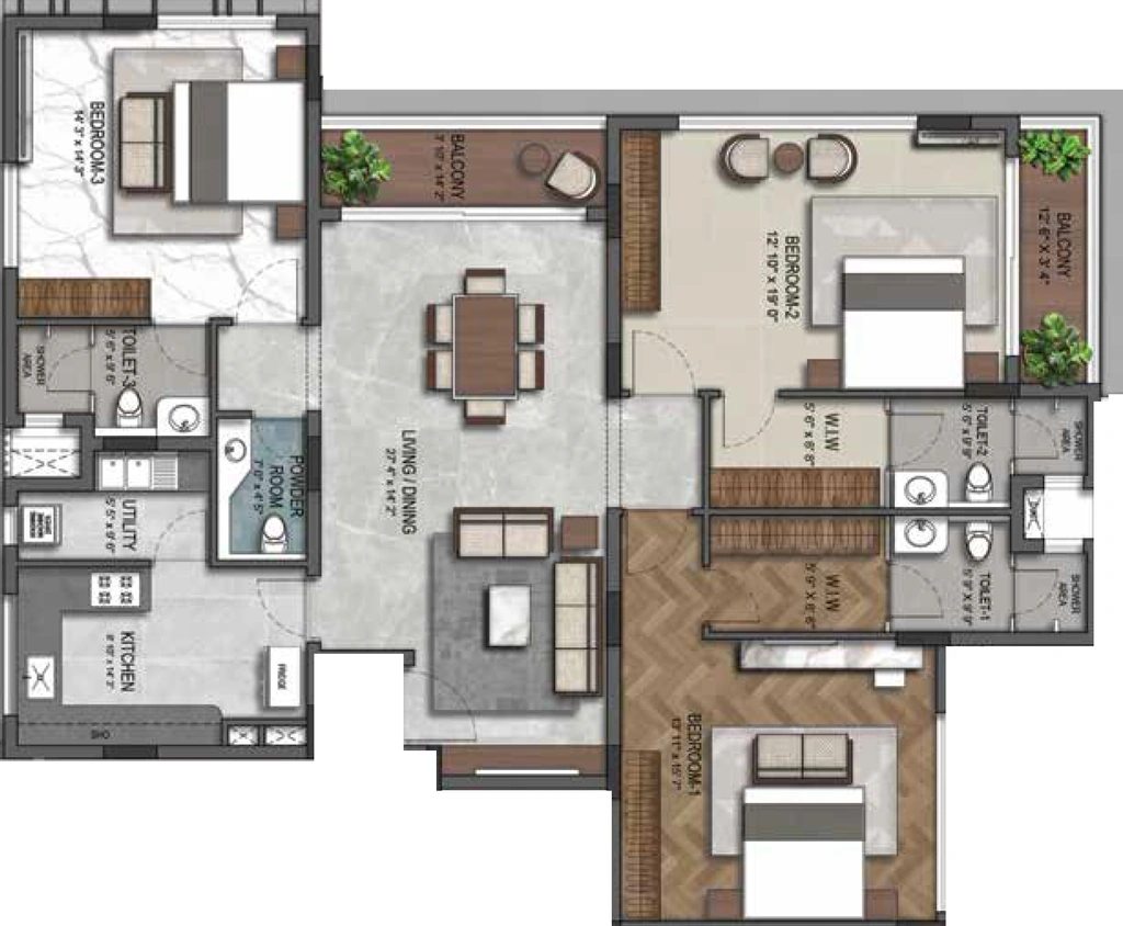 3 BHK Flat in BBCL Anugraha in Mylapore, Chennai - Image 922604