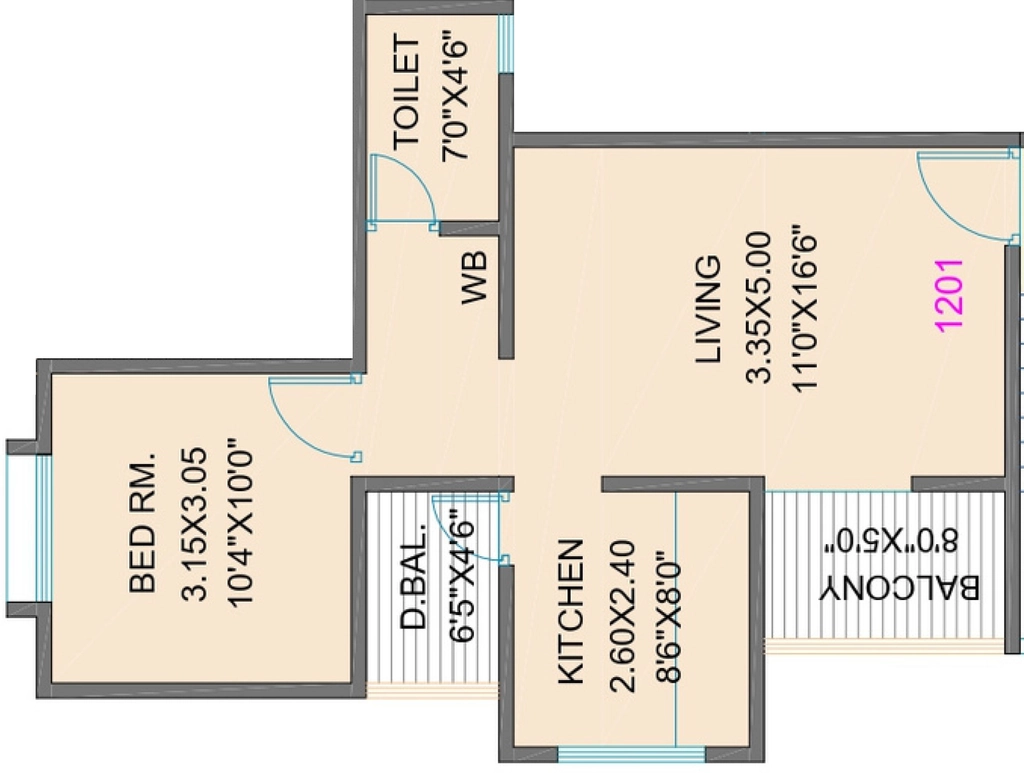 1 BHK Flat in Sacho Sai Mehar in Punawale, Pune - Image 922605