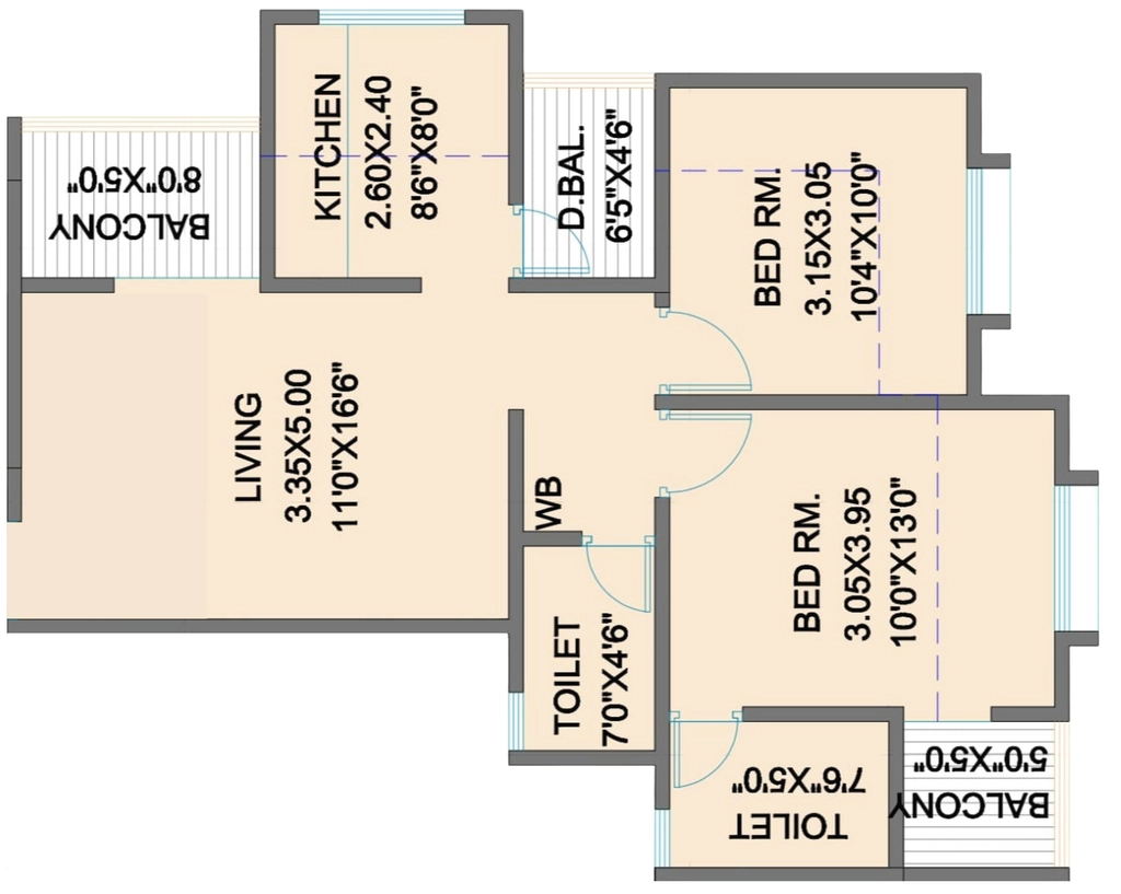 2 BHK Flat in Sacho Sai Mehar in Punawale, Pune - Image 922606