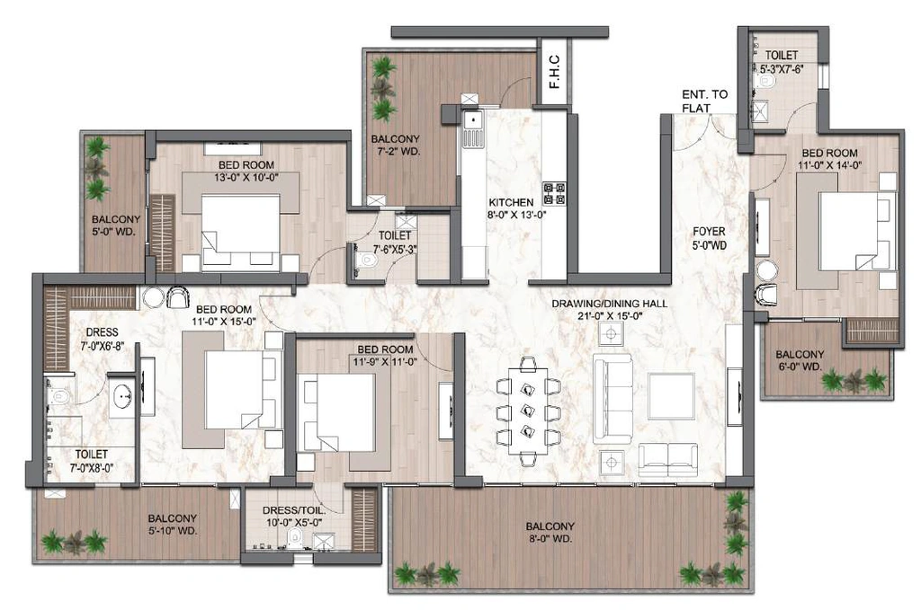 3 BHK Flat in Divyansh Green Heights in Pi I & II, Greater Noida - Image 922609