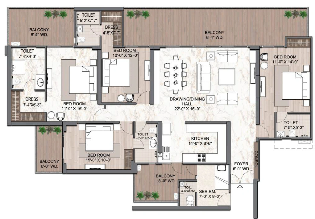 4 BHK Flat in Divyansh Green Heights in Pi I & II, Greater Noida - Image 922610