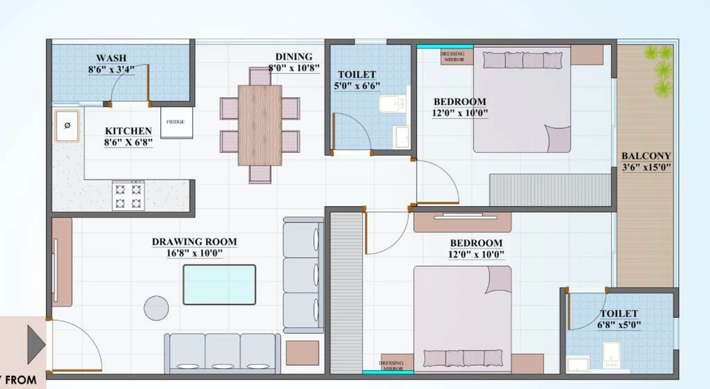 2 BHK Flat in Nirvana Skydeck in Magarkheda, Indore - Image 922611