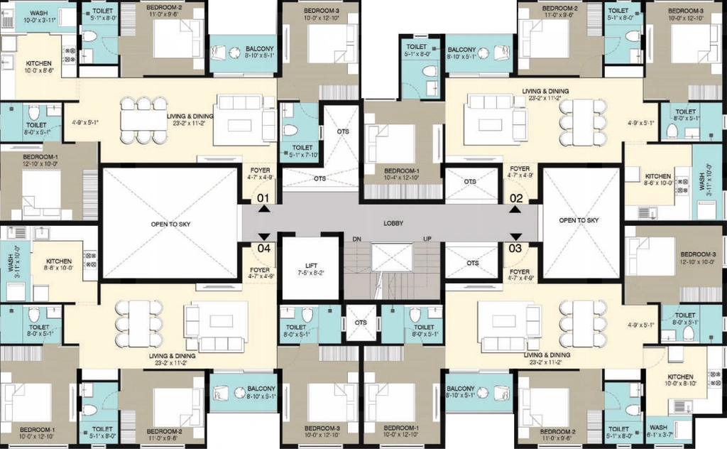 Floor Plan of BBCL Dhriti in Madipakkam, Chennai - Image 413349
