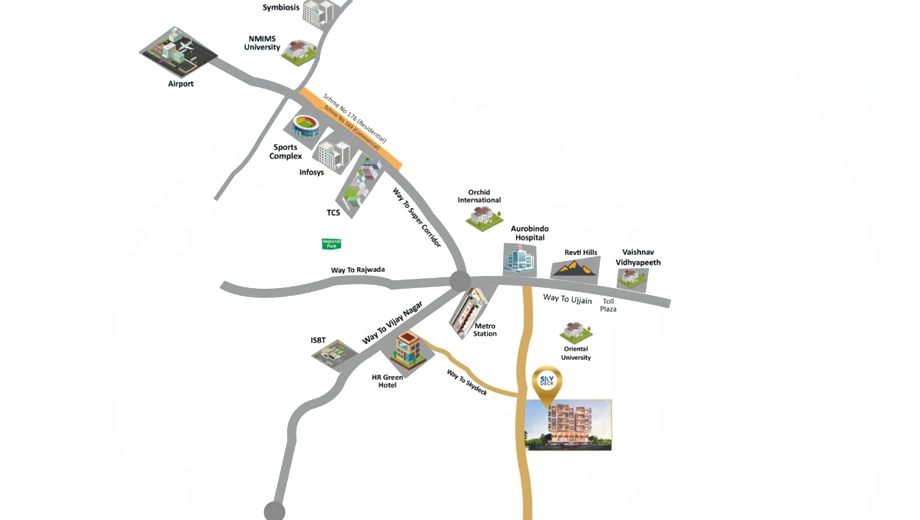 Location of Commercial Nirvana Skydeck in Magarkheda, Indore - Image 413361