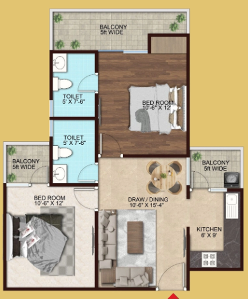 2 BHK Flat in Eureka Diya Green City in NH 24, Ghaziabad - Image 922623