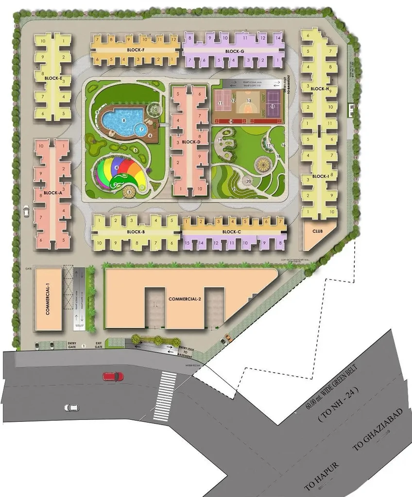 Master Plan of Eureka Diya Green City in NH 24, Ghaziabad - Image 413387