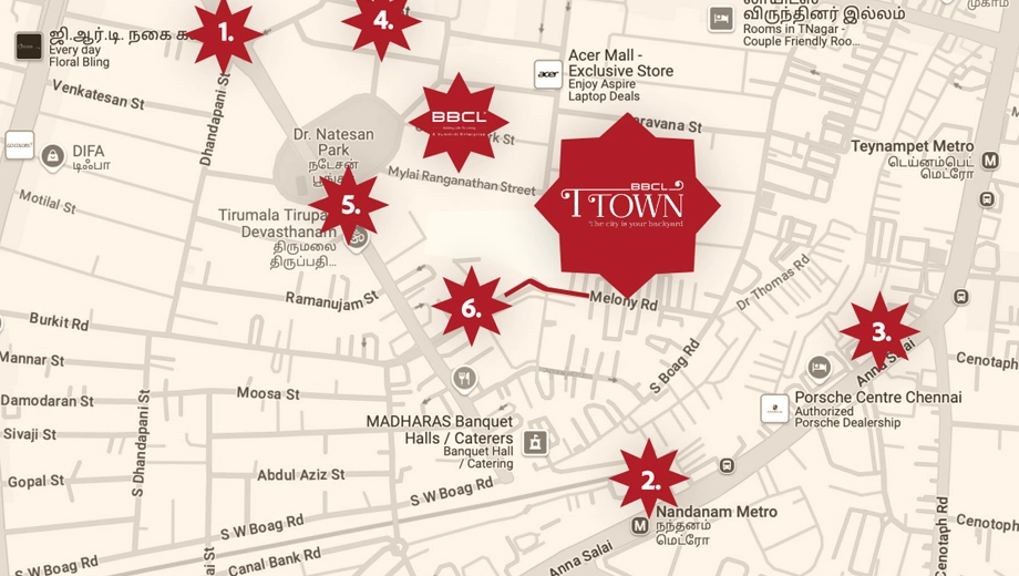 Location of BBCL T Town - Image 413376