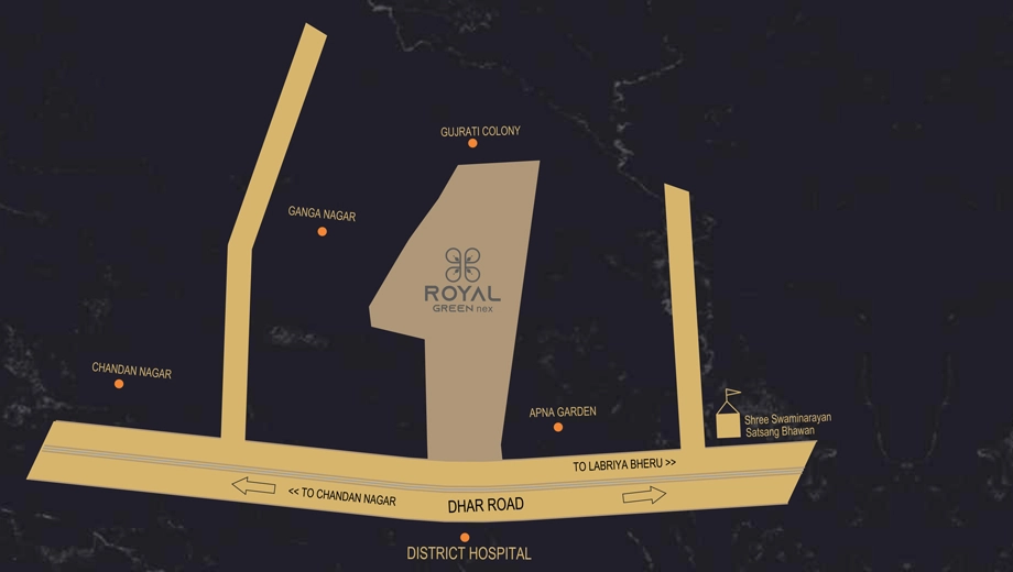 Location of AMK Royal Green in Sirpur, Indore - Image 413390