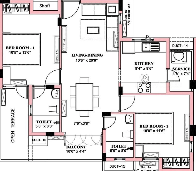 2 BHK Flat in BBCL Nakshatra in Perungudi, Chennai - Image 922631