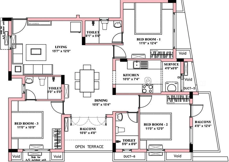 3 BHK Flat in BBCL Nakshatra in Perungudi, Chennai - Image 922632