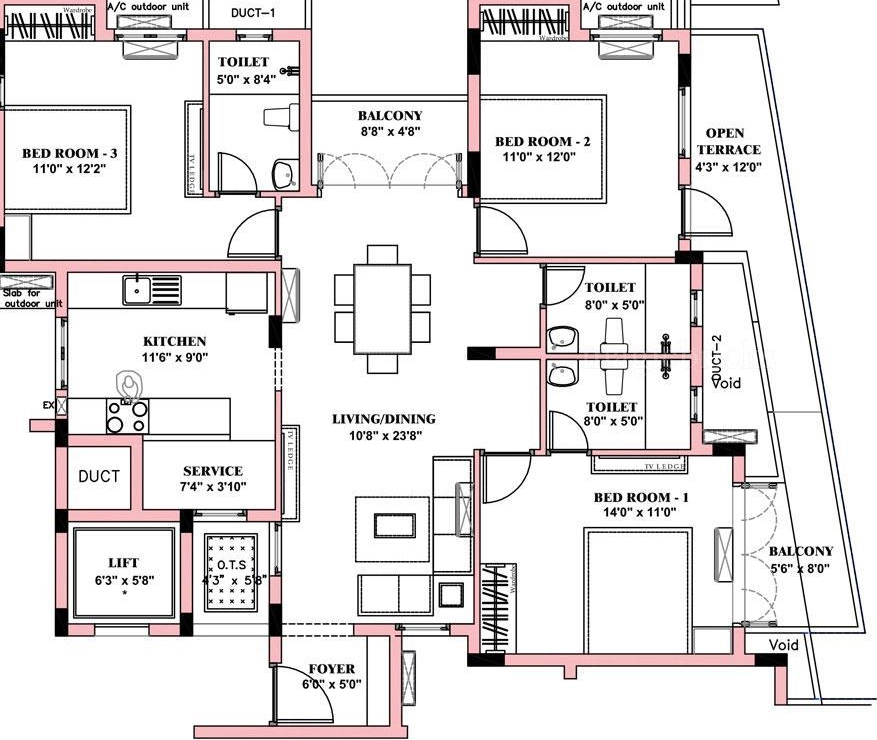 3 BHK Flat in BBCL Nakshatra in Perungudi, Chennai - Image 922633