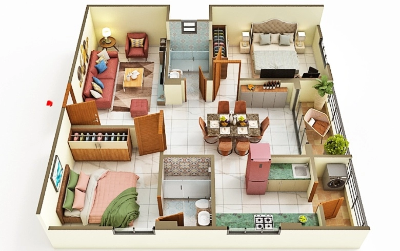 2 BHK Flat in Vertical Cliffton Palm in Bicholi Mardana, Indore - Image 922635
