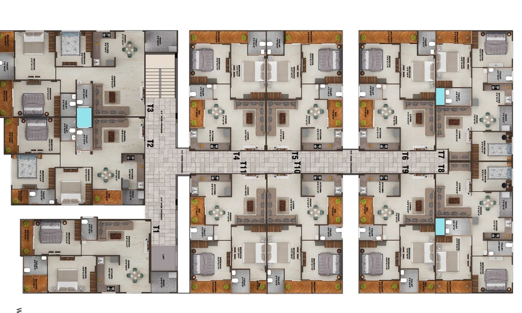 Floor Plan of Mangala Blossom in Jakhya, Indore - Image 413428