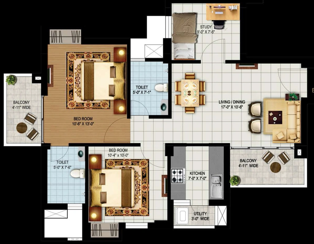 2 BHK Flat in Eros Sampoornam 3 in Noida Extention, Greater Noida - Image 922665