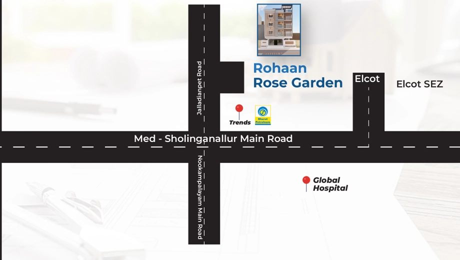 Location of Rohaan Rose Garden in Perumbakkam, Chennai - Image 413483