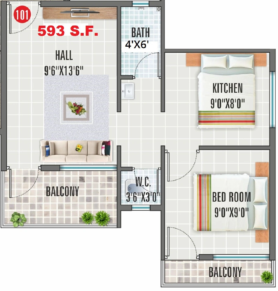 1 BHK Flat in Krushna Pride 1 in Pathardi Phata, Nashik - Image 922688