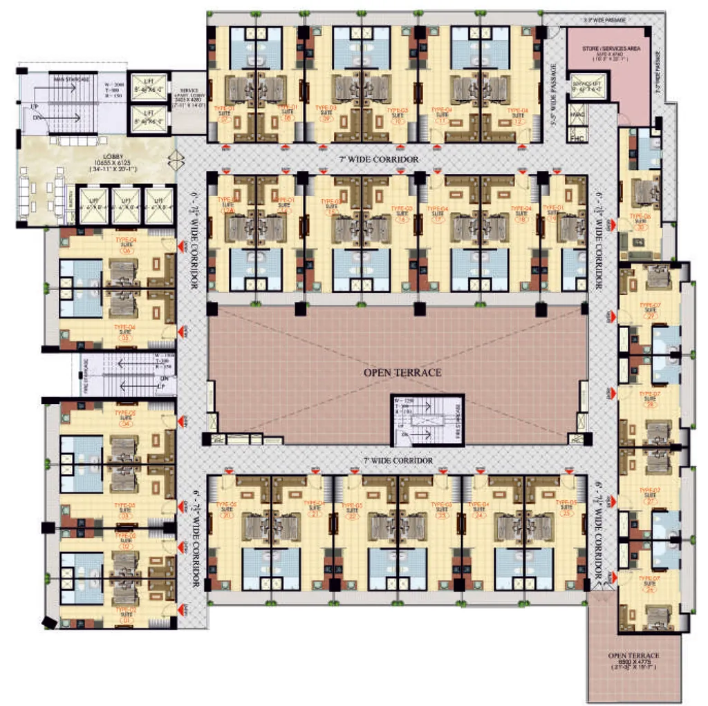 Floor Plan of Garg Global City Walk in Raj Nagar Extension, Ghaziabad - Image 413496