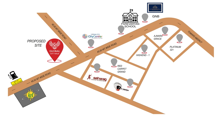 Location of Garg Global City Walk - Image 413495