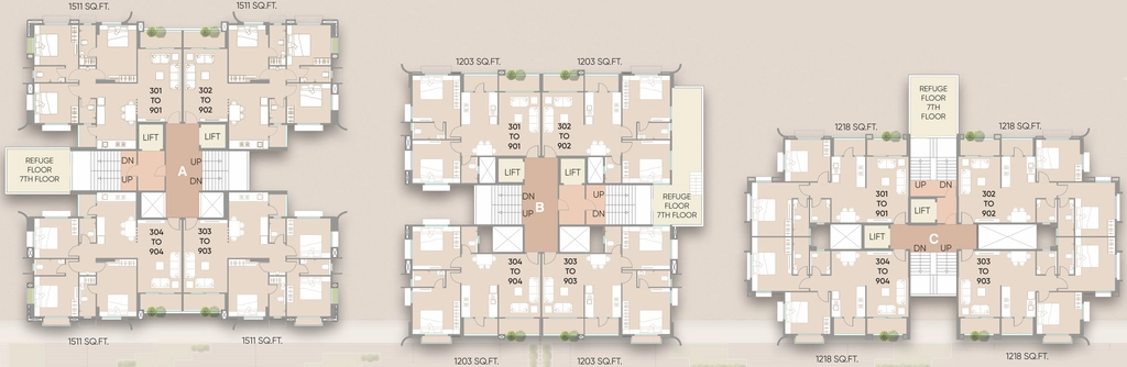 Floor Plan of Krrish Vraj Hill View in Pathardi Phata, Nashik - Image 413507