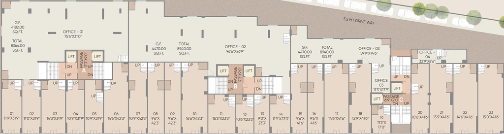 Floor Plan of Commercial Vraj Hill View in Pathardi Phata, Nashik - Image 413521