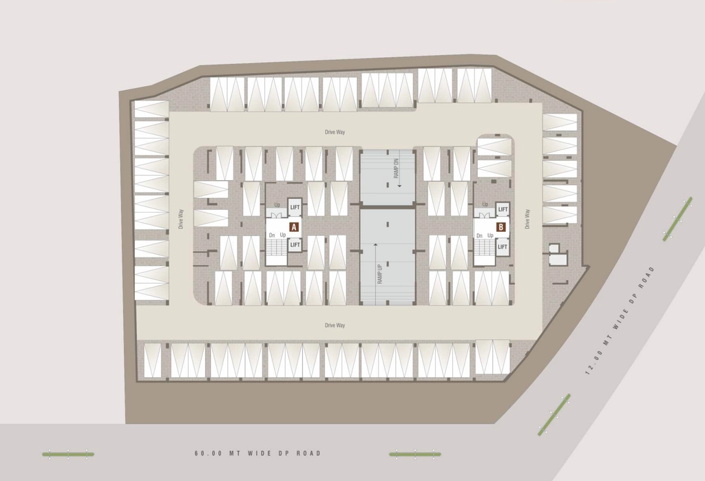Master Plan of Commercial Vraj Twin Tower in Mumbai Naka, Nashik - Image 413594