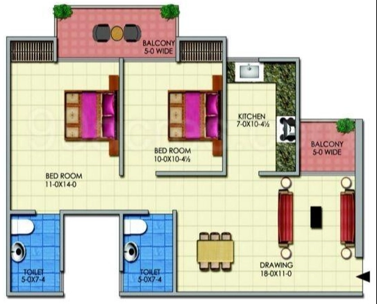 2 BHK Flat in IEC White House Apartment in Sector Pi 1, Greater Noida - Image 922733