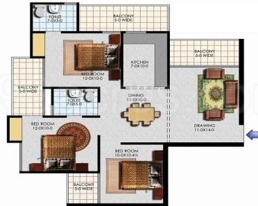 3 BHK Flat in IEC White House Apartment in Sector Pi 1, Greater Noida - Image 922734