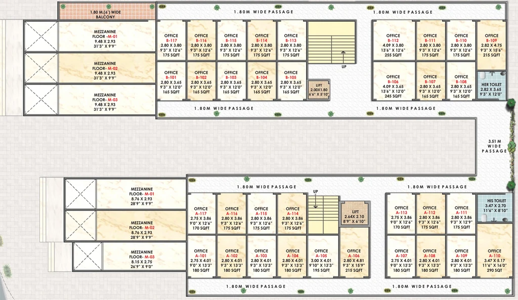 Floor Plan of Krrish Vraj Life Space in Makhmalabad, Nashik - Image 413624