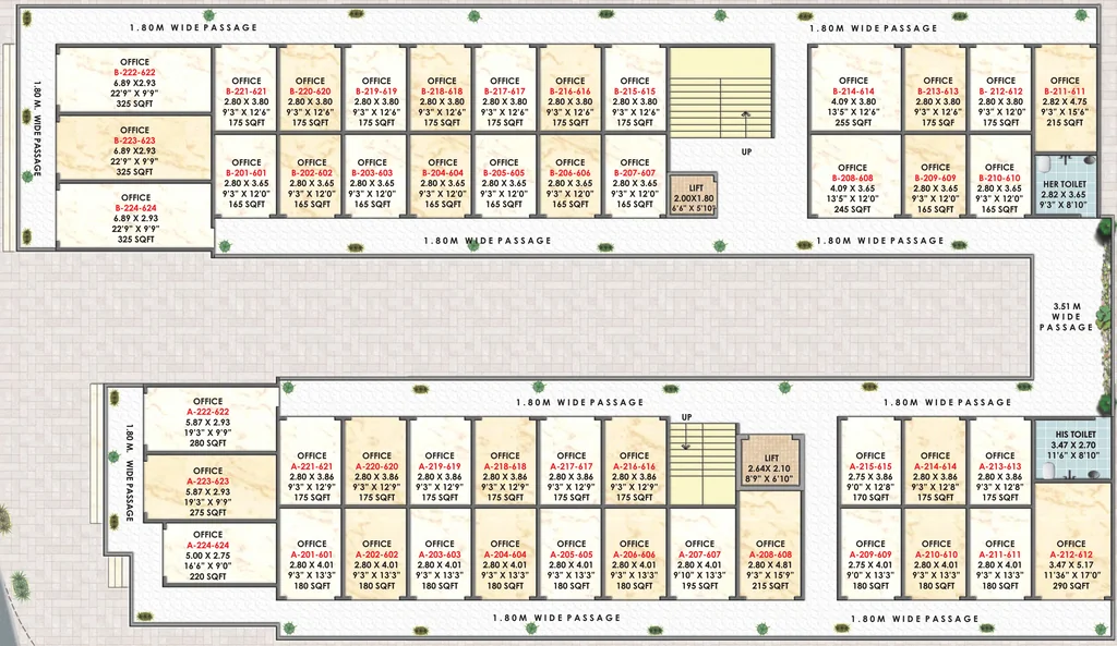 Floor Plan of Krrish Vraj Life Space in Makhmalabad, Nashik - Image 413623