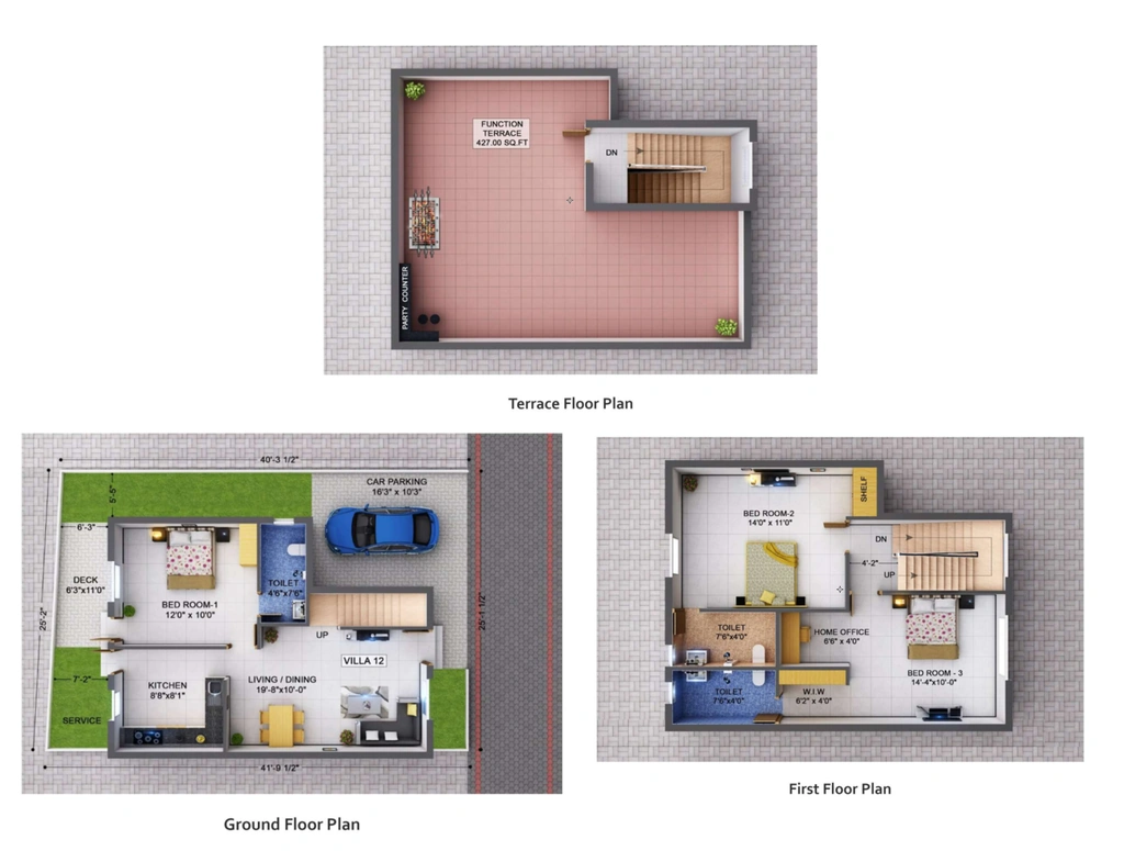 3 BHK House/Villa in VNCT Oakwood Villas in Thandalam, Chennai - Image 922749