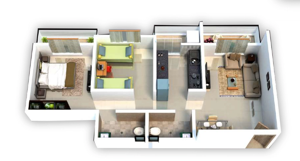 2 BHK Flat in Rajeshwar Dayaram Residency in Dhansar, Palghar - Image 922757