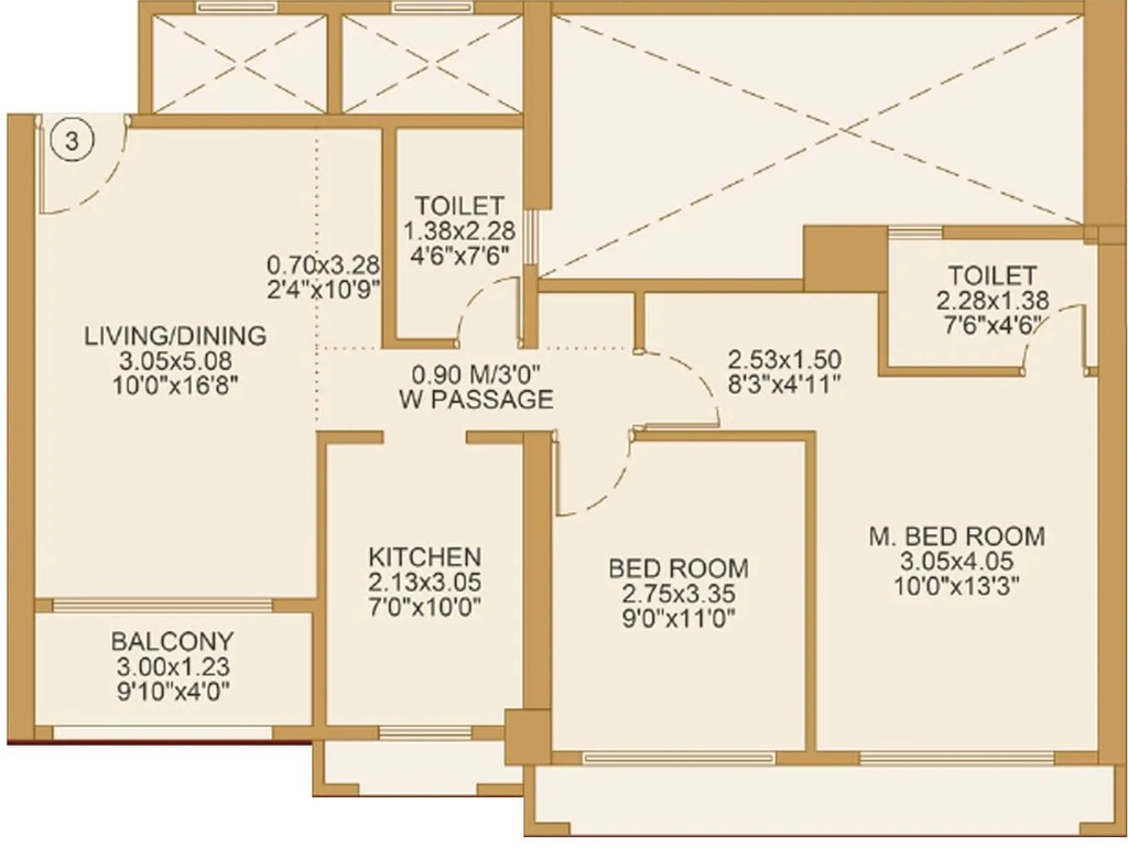 2 BHK Flat in Dosti 604 in Wagle Estate, Thane - Image 922762