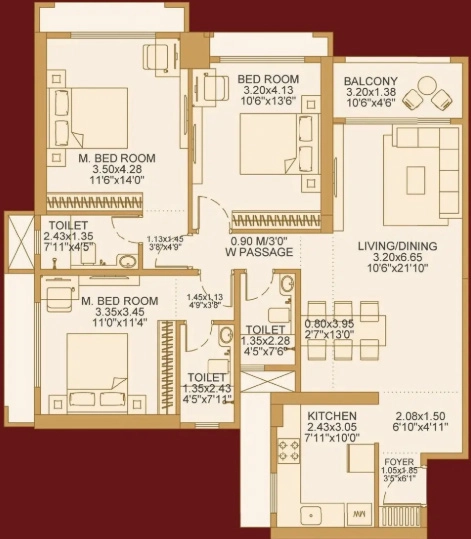 3 BHK Flat in Dosti 604 in Wagle Estate, Thane - Image 922766