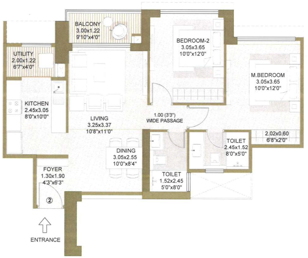 2 BHK Flat in L&T Crestoria Estate in Panvel, Navi Mumbai - Image 922830