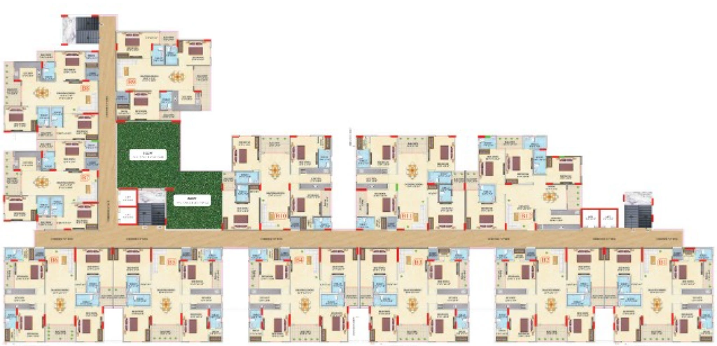 Floor Plan of Chordias Gulmohar Heights in Vaishali Nagar Extension, Jaipur - Image 413701