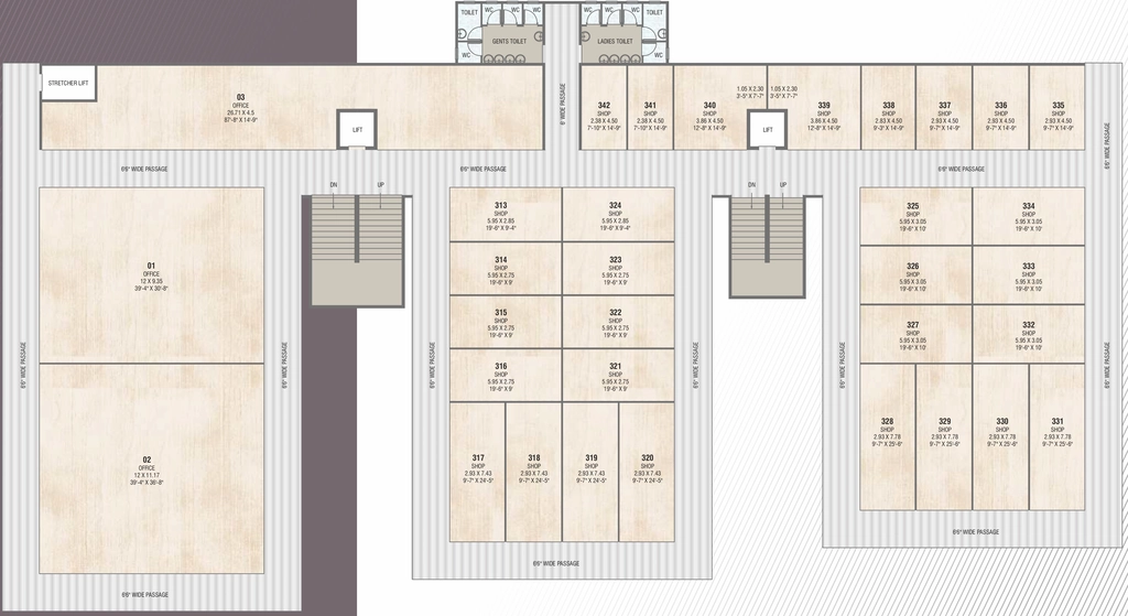 Floor Plan of Nysa Business Center in Makhmalabad, Nashik - Image 413823