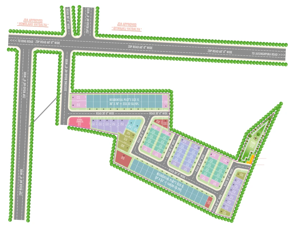 Master Plan of Earthland Shree Hari Vatsalya in Jaisinghpura, Jaipur - Image 413705