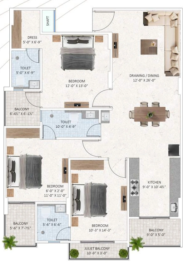 2 BHK Flat in Shree Green Heights in Mansarovar, Jaipur - Image 922778