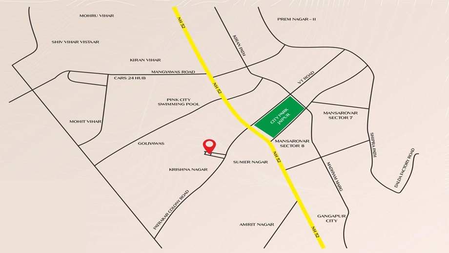 Location of Shree Green Heights - Image 413711