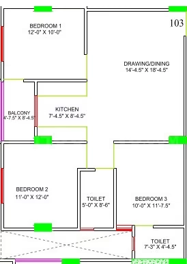 2 BHK Flat in Parth Square in Jagatpura, Jaipur - Image 922789